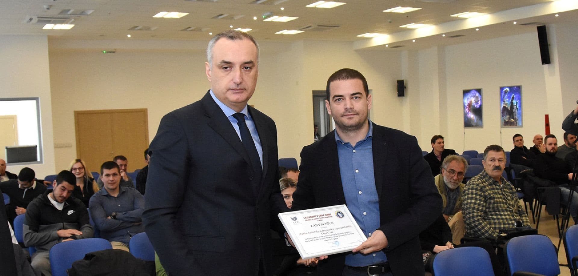 Bošković primio zahvalnicu u ime OSCG Bošković primio zahvalnicu u ime OSCG