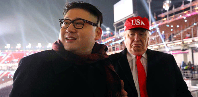 Dvojnici Trampa i Kima izazvali pometnju na otvaranju ZOI Dvojnici Trampa i Kima izazvali pometnju na otvaranju ZOI