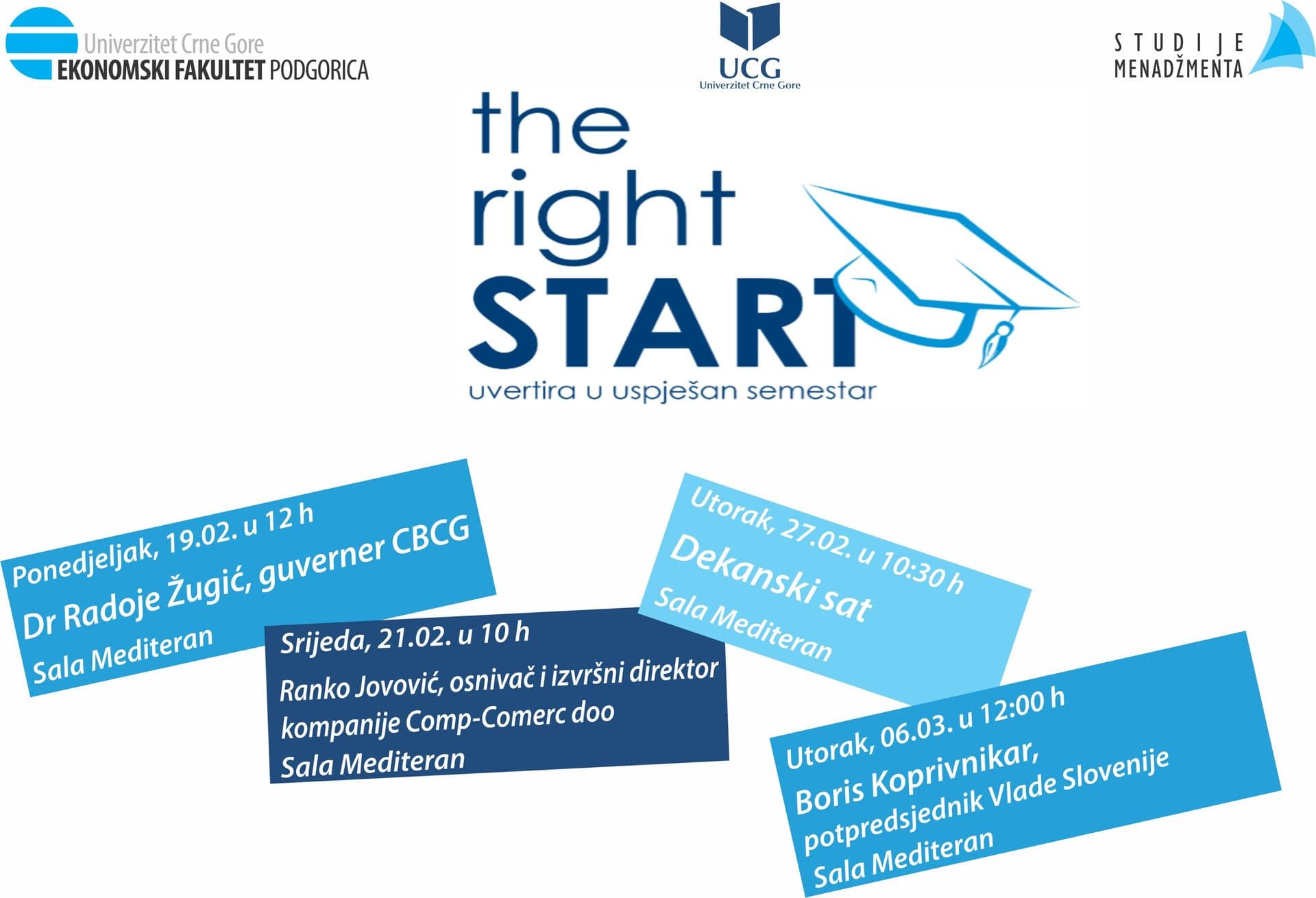 Manifestacija "The right start" počinje u ponedjeljak Manifestacija "The right start" počinje u ponedjeljak