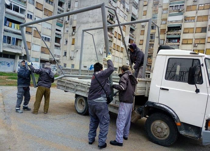 Postavljene staze, ograde i poligonski mobilijar Postavljene staze, ograde i poligonski mobilijar