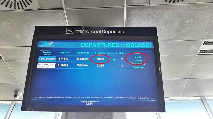 Za Moskvu poletjeli nakon pet sati Za Moskvu poletjeli nakon pet sati