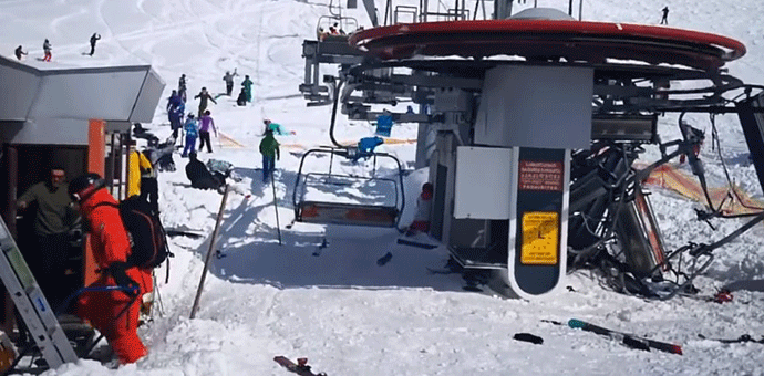 Ski-lift razbacivao turiste, deset povrijeđenih (VIDEO) Ski-lift razbacivao turiste, deset povrijeđenih (VIDEO)