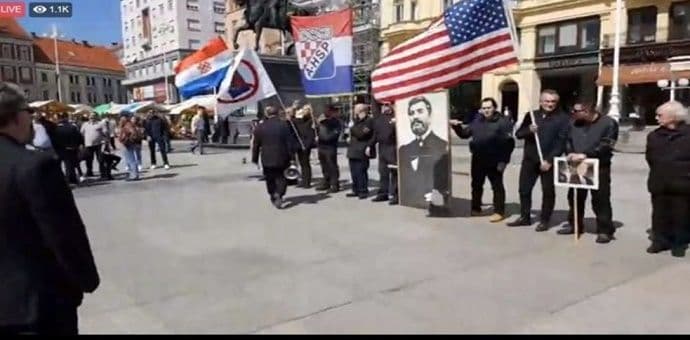 Ekstremni desničari skandirali Trampu u centru Zagreba Ekstremni desničari skandirali Trampu u centru Zagreba