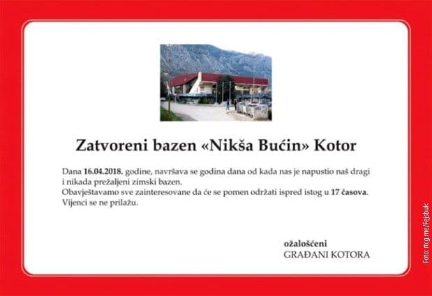 U Kotoru „pomen“ zimskom bazenu U Kotoru „pomen“ zimskom bazenu