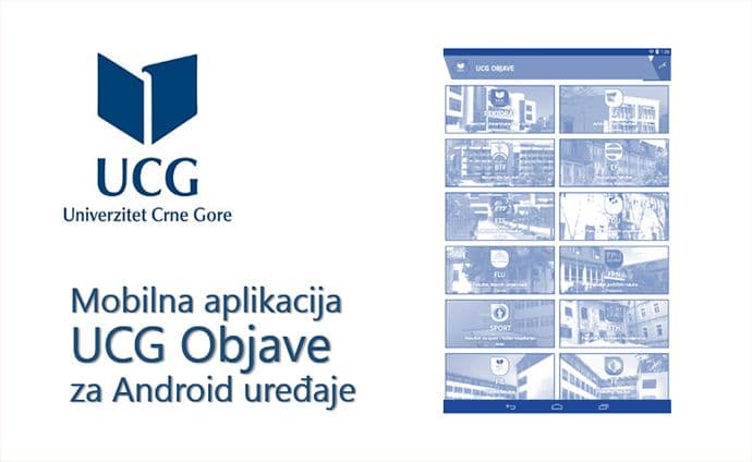 Mobilna aplikacija "UCG Objave" Mobilna aplikacija "UCG Objave"