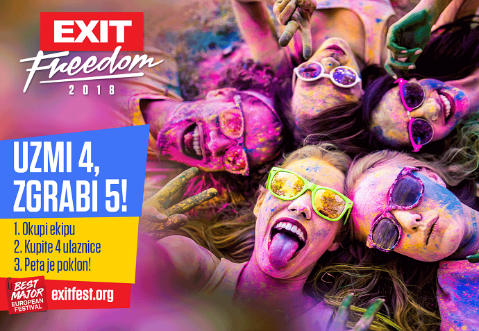 Počela omiljena EXIT akcija 4+1 Počela omiljena EXIT akcija 4+1