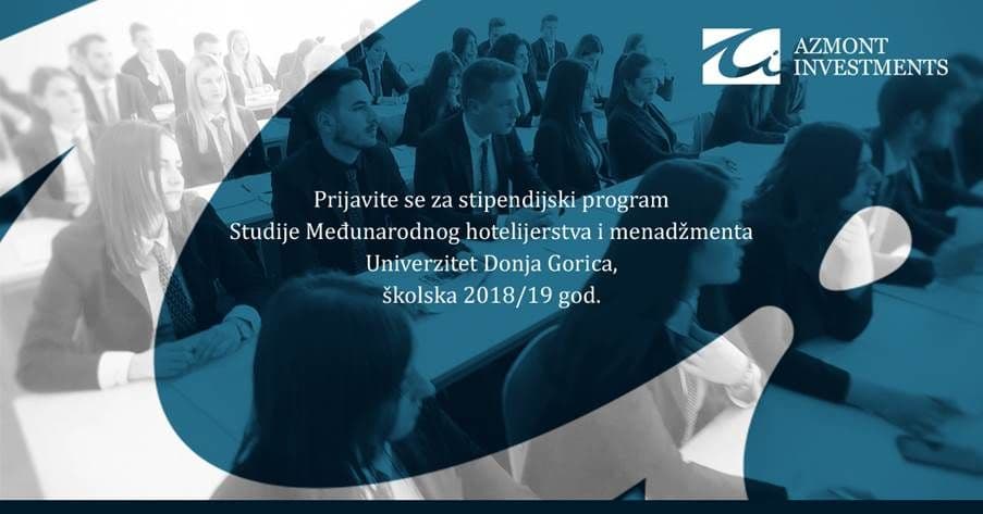 Azmont Stipendijski program za studije Međunarodnog hotelijerstva i menadžmenta Azmont Stipendijski program za studije Međunarodnog hotelijerstva i menadžmenta