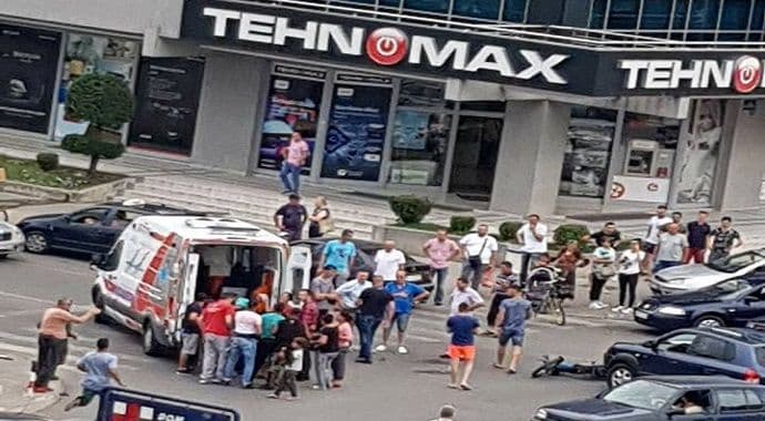 Oboren motociklista na Starom aerodromu Oboren motociklista na Starom aerodromu