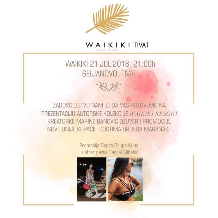 Predstavljanje ljetnje kolekcije Marine Banović Džuver Predstavljanje ljetnje kolekcije Marine Banović Džuver
