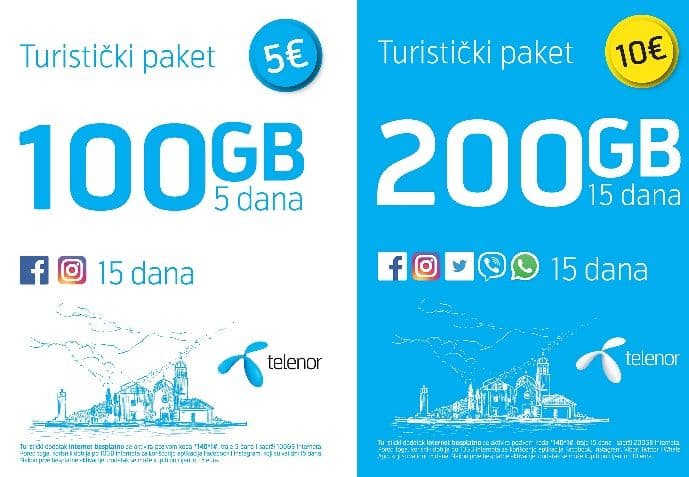 Turistički paketi sa 100 i 200 gigabajta interneta Turistički paketi sa 100 i 200 gigabajta interneta