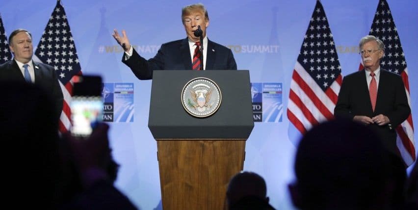 Tramp prijetio, članice posvećene NATO-u Tramp prijetio, članice posvećene NATO-u