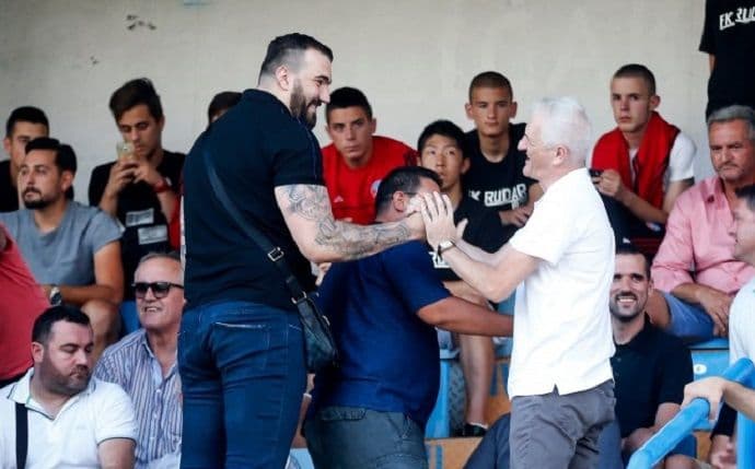 Peković na tribinama u Nikšiću na utakmici Rudara i Partzana (Foto) Peković na tribinama u Nikšiću na utakmici Rudara i Partzana (Foto)