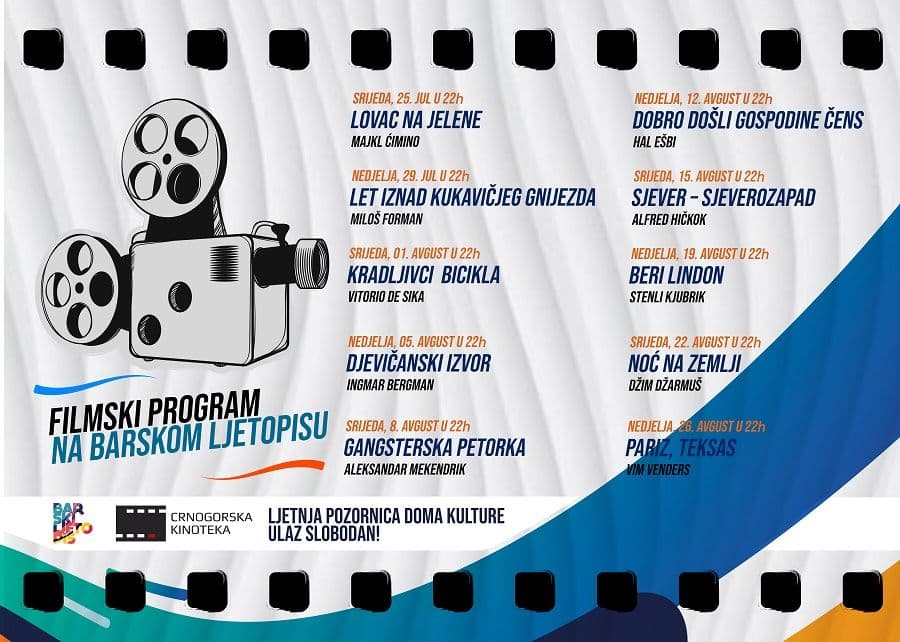 Filmski program od 25. jula na „Barskom ljetopisu“ Filmski program od 25. jula na „Barskom ljetopisu“