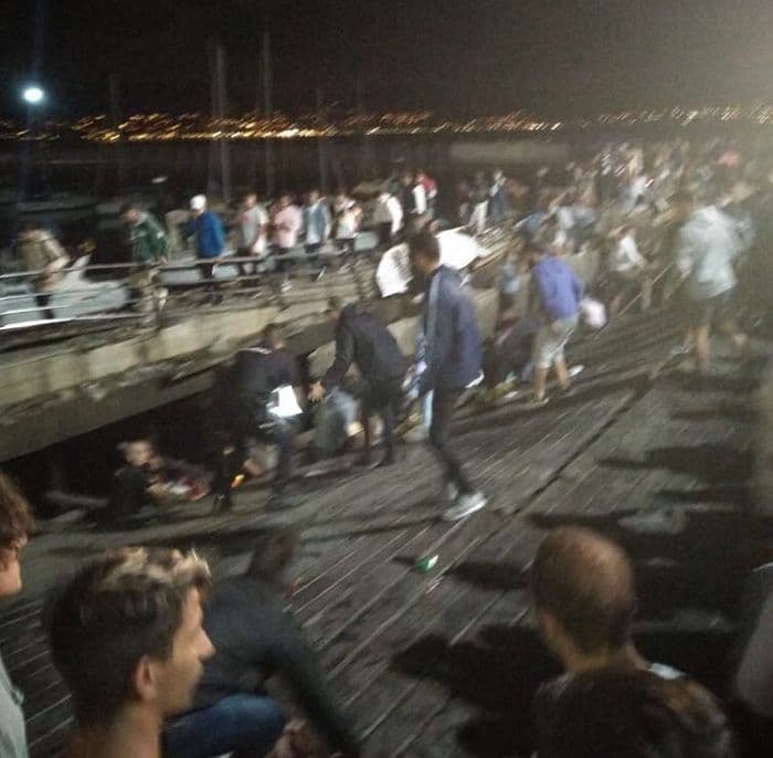 FOTO : Pala drvena bina na posjetioce festivala u Španiji FOTO : Pala drvena bina na posjetioce festivala u Španiji