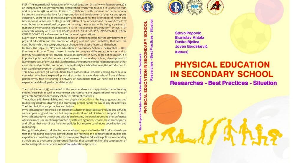 Naučnici UCG i FIEP-a objavili istraživanja o fizičkom vaspitanju u srednjim školama širom Evrope Naučnici UCG i FIEP-a objavili istraživanja o fizičkom vaspitanju u srednjim školama širom Evrope