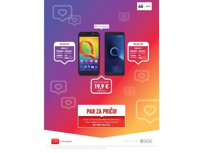 Dva telefona i dvije postpaid kartice za 19,9 eura mjesečno Dva telefona i dvije postpaid kartice za 19,9 eura mjesečno