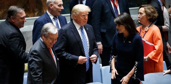 Tramp optužio Rusiju i Iran da su dozvolili pokolj u Siriji Foto: Tanjug/AP Photo/Evan Vucci