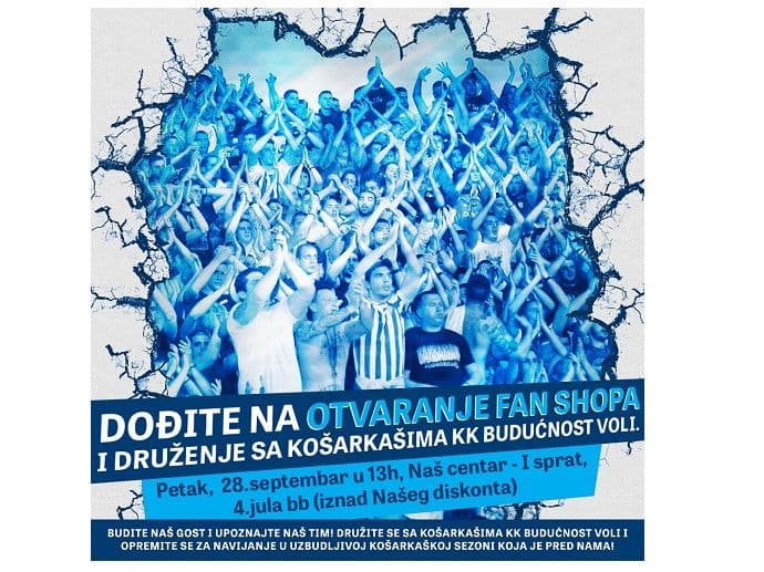 Danas otvaranje fan šopa KK Budućnost Voli! Danas otvaranje fan šopa KK Budućnost Voli!