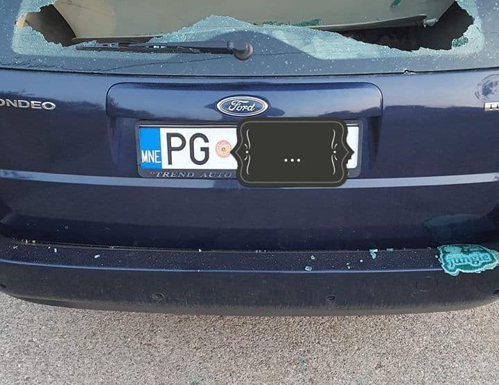Obijen auto izvršnom direktoru pokreta URA Foto: Fejsbuk