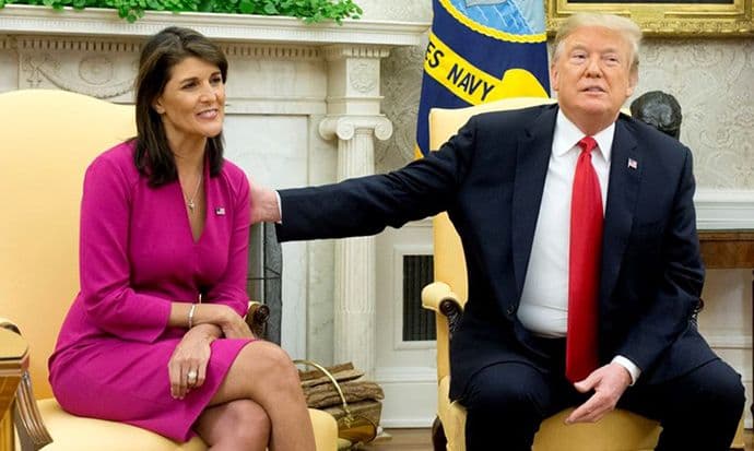 Tramp: Ambasadorka Hejli je dala ostavku da uzme malu pauzu Tramp: Ambasadorka Hejli je dala ostavku da uzme malu pauzu