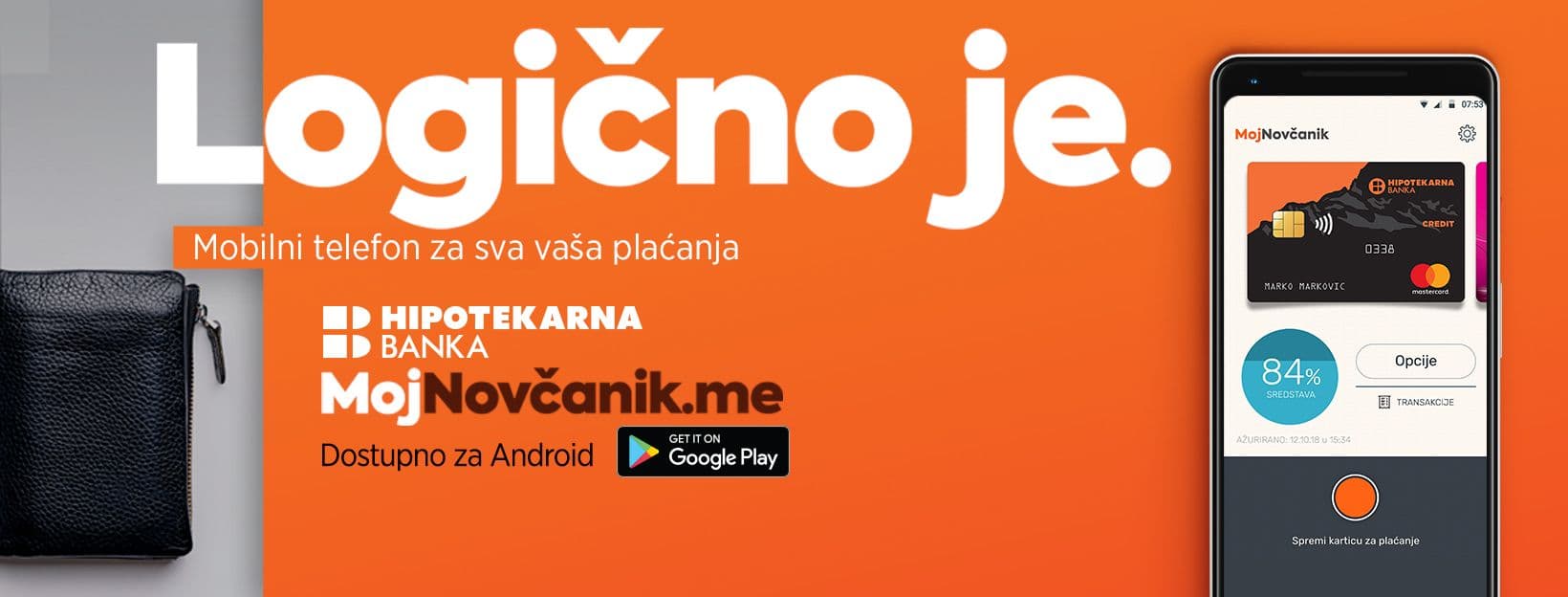 Hipotekarna banka lansirala plaćanje mobilnim telefon kroz aplikaciju Moj novcanik Hipotekarna banka lansirala plaćanje mobilnim telefon kroz aplikaciju Moj novcanik