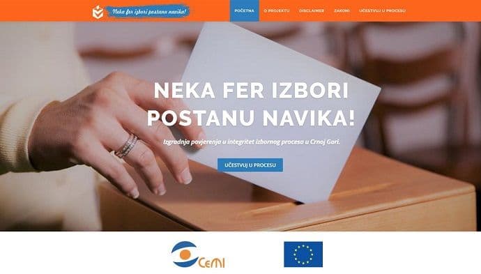 CeMI kreirao e-platformu za reformu izbornog zakonodavstva CeMI kreirao e-platformu za reformu izbornog zakonodavstva