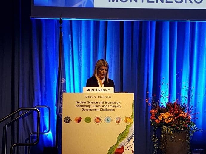Ministarka Damjanović na konferenciji Međunarodne agencije za atomsku energiju Ministarka Damjanović na konferenciji Međunarodne agencije za atomsku energiju