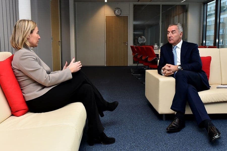 Đukanović sa Mogerini uoči radnog ručka Đukanović sa Mogerini uoči radnog ručka