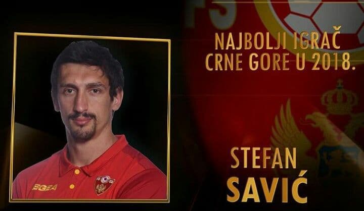 Savić najbolji crnogorski fudbaler u 2018. Savić najbolji crnogorski fudbaler u 2018.