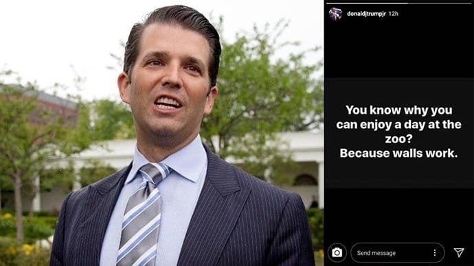 Sin Donalda Trampa uporedio zid na granici sa Meksikom sa ogradom u zoološkom vrtu Sin Donalda Trampa uporedio zid na granici sa Meksikom sa ogradom u zoološkom vrtu