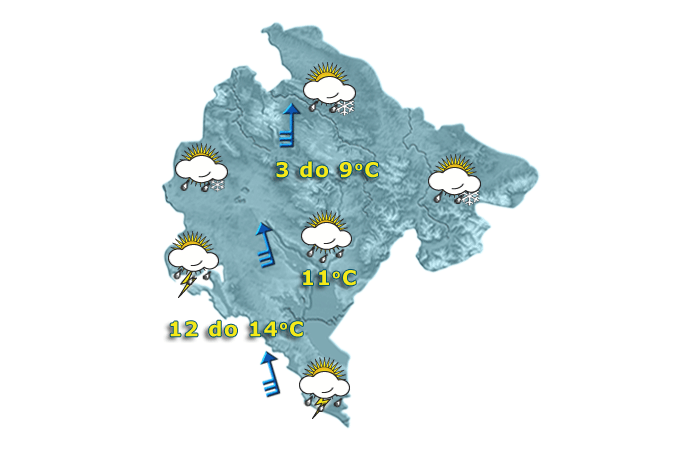 Na jugu kiša, na sjeveru snijeg Na jugu kiša, na sjeveru snijeg