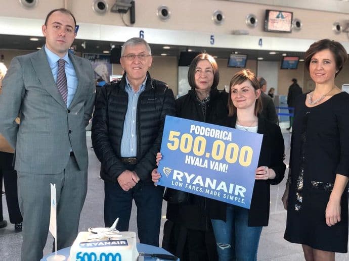 Ryanair nagradio petstohiljaditog putnika Ryanair nagradio petstohiljaditog putnika