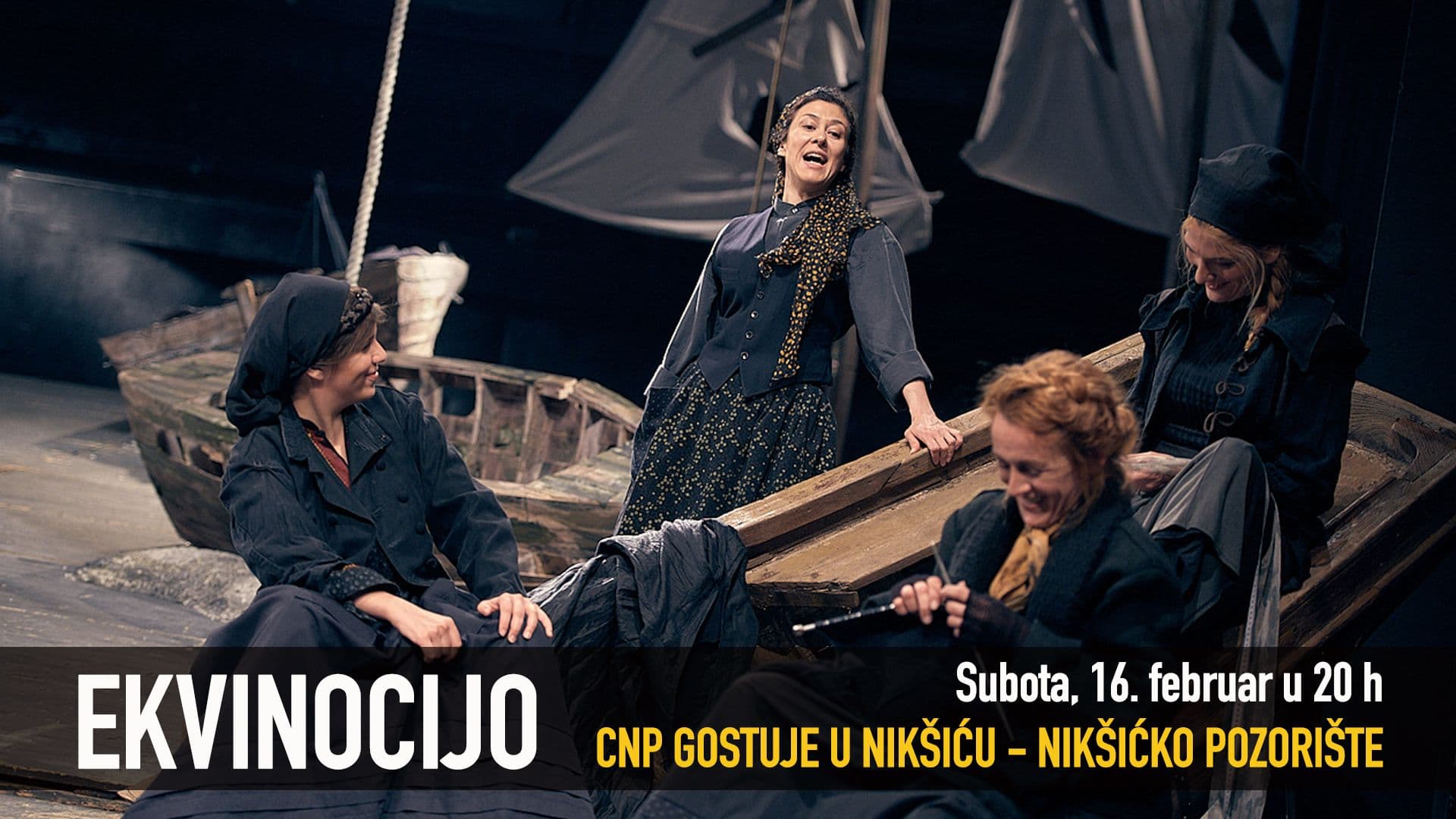 Predstava Ekvinocijo u subotu u Nikšićkom pozorištu Predstava Ekvinocijo u subotu u Nikšićkom pozorištu