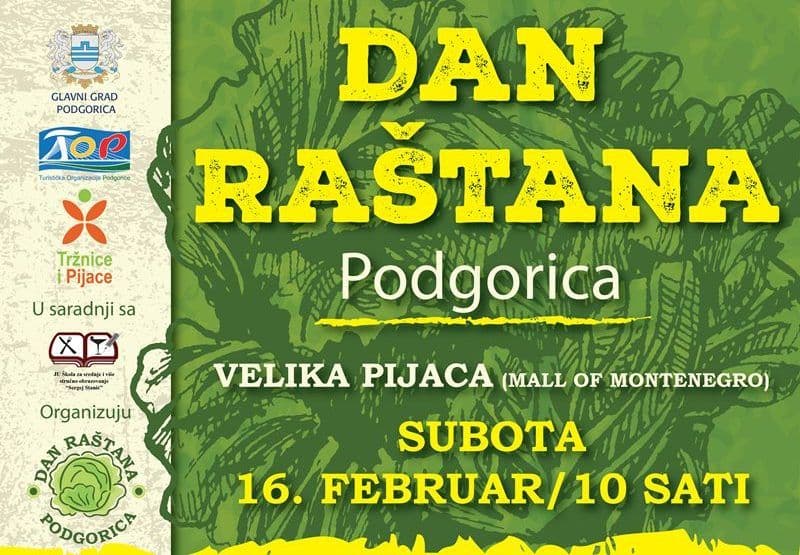 Dan raštana u subotu u Podgorici Dan raštana u subotu u Podgorici