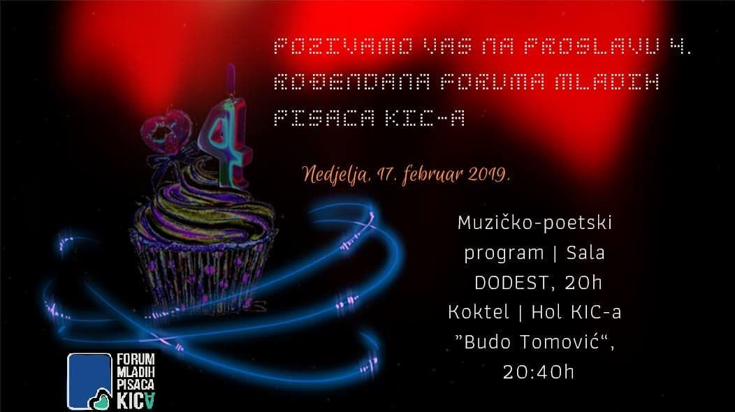 Četvrti rođendan Foruma mladih pisaca KIC-a Četvrti rođendan Foruma mladih pisaca KIC-a