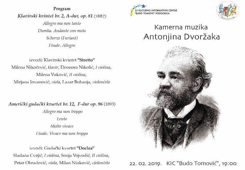 Koncert kamerne muzike Antonjina Dvoržaka u petak u KIC-u Koncert kamerne muzike Antonjina Dvoržaka u petak u KIC-u