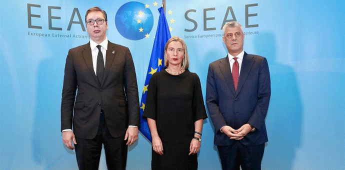 Mogerini ne vodi tajne pregovore s Tačijem i Vučićem Foto: Twitter / Maja Kocijančič