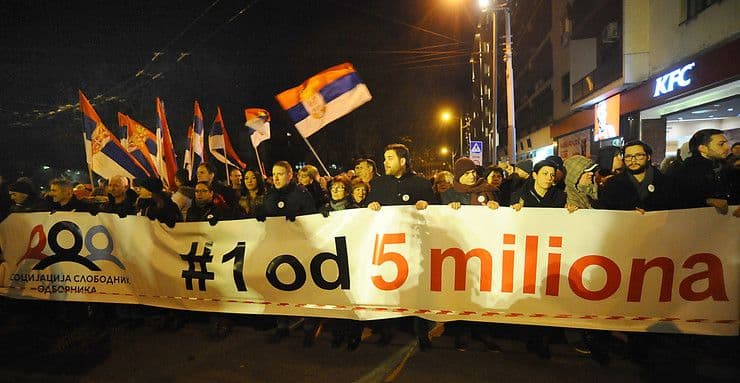 Protest "1 od 5 miliona": U društvu vladaju egoizam i pohlepa Protest "1 od 5 miliona": U društvu vladaju egoizam i pohlepa