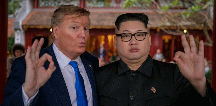 Dvojnici Trampa i Kim Džong Una uhapšeni u Hanoju Foto: @Independent Twitter