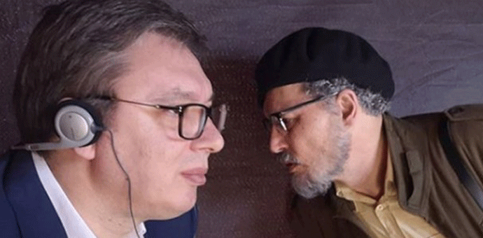 Vučić na filmskom setu sa Džonijem Depom Vučić na filmskom setu sa Džonijem Depom