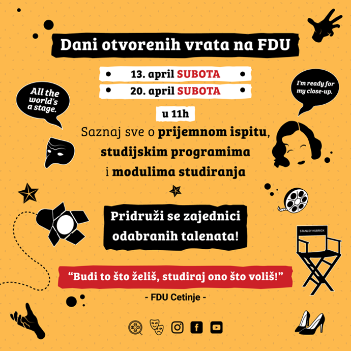 Dani otvorenih vrata na FDU Cetinje Dani otvorenih vrata na FDU Cetinje