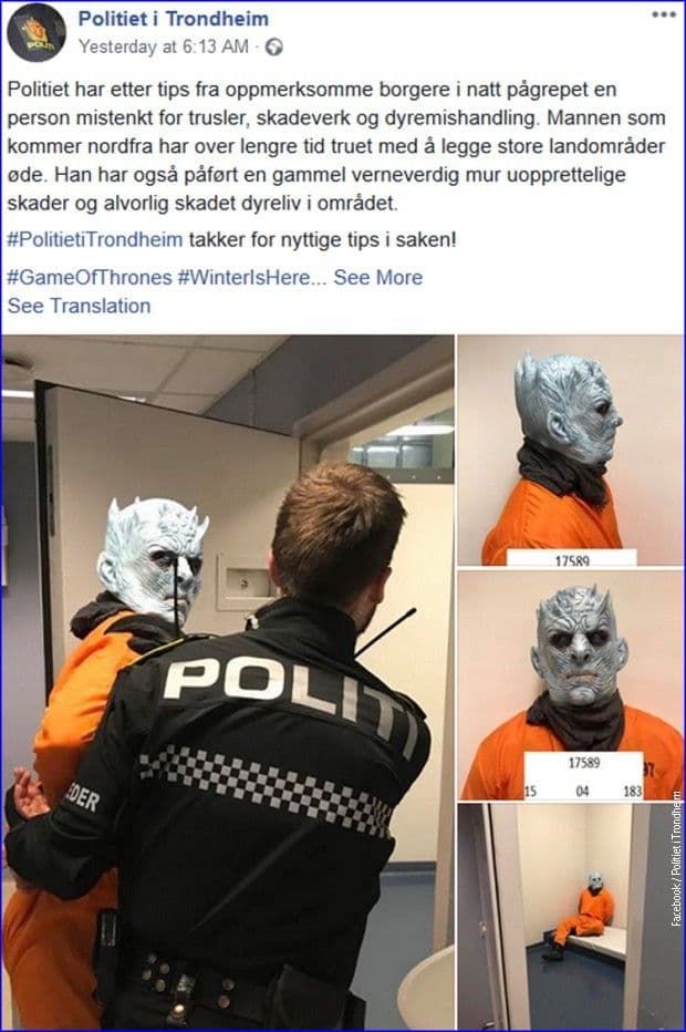 Norveška policija uhapsila Kralja noći zbog razbijanja zida Norveška policija uhapsila Kralja noći zbog razbijanja zida