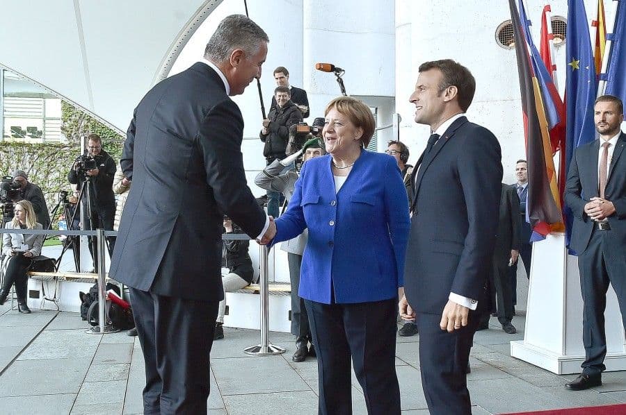 Merkel i Makron sa Đukanovićem Merkel i Makron sa Đukanovićem