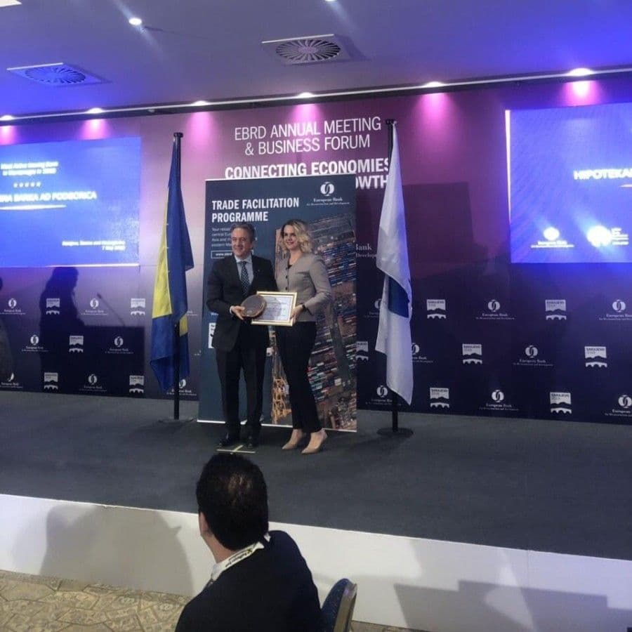 Hipotekarna banka dobitnik nagrade EBRD-a Hipotekarna banka dobitnik nagrade EBRD-a