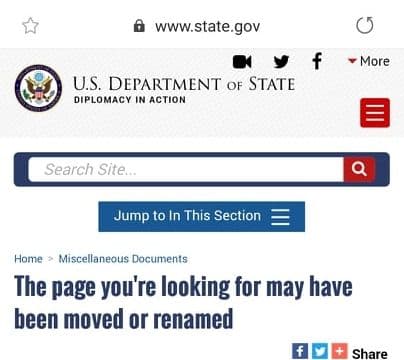 Stejt Department uklonio izjavu o presudi u CG, Ambasada: Nemamo komentar Stejt Department uklonio izjavu o presudi u CG, Ambasada: Nemamo komentar