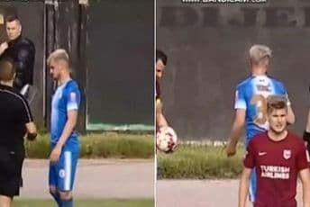 Sudija fudbaleru pokazao dva žuta i ostavio ga u igri