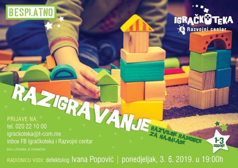 U prvoj sedmici juna četiri radionice za djecu različitih uzrasta u Razvojnom centru U prvoj sedmici juna četiri radionice za djecu različitih uzrasta u Razvojnom centru