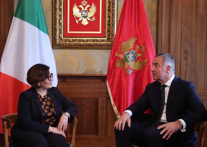 Đukanović primio italijansku ministarku odbrane Đukanović primio italijansku ministarku odbrane