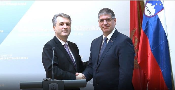 Nastavak saradnje između CG i Slovenije za jači odgovor na zajedničke bezbjednosne izazove Nastavak saradnje između CG i Slovenije za jači odgovor na zajedničke bezbjednosne izazove