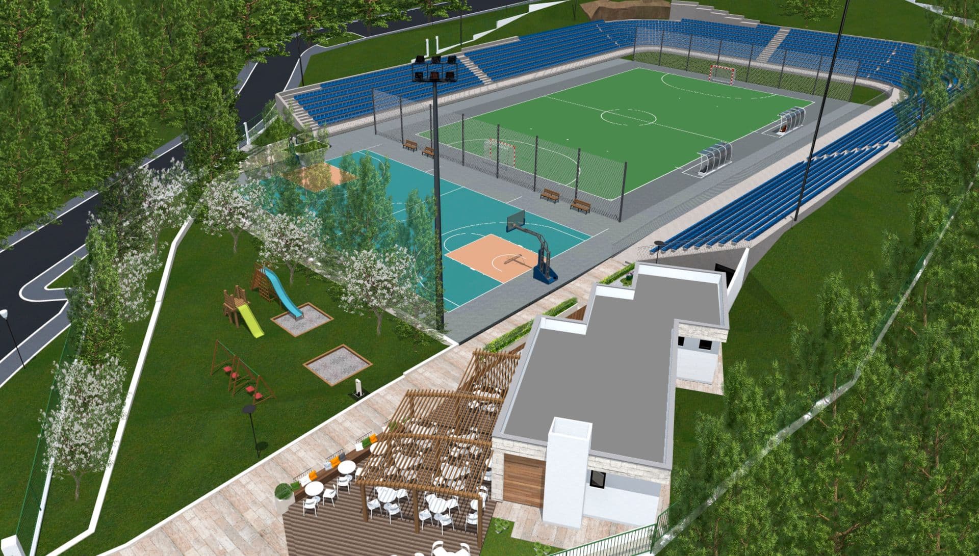 Podgledajte kako će izgledati rekonstruisani Stadion malih sportova ispod Gorice (Foto) Podgledajte kako će izgledati rekonstruisani Stadion malih sportova ispod Gorice (Foto)